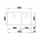 Blanco Subline 480/320-Ukjøkkenvask Antrasitt Underliming thumbnail