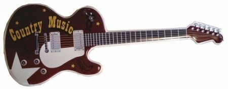 Country Guitar Sign Die Cut